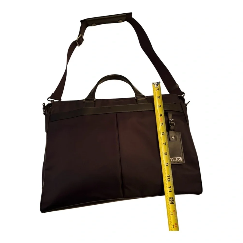 TUMI Black Briefcase with Shoulder Strap